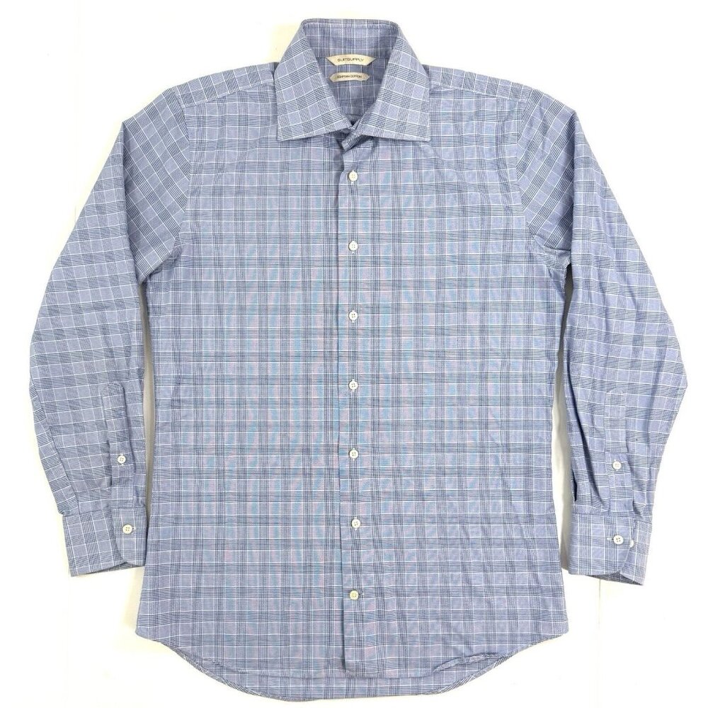 Suitsupply Dress Shirt Mens Sz 15 38 Extra Slim Egyptian Cotton Tessitura Monti